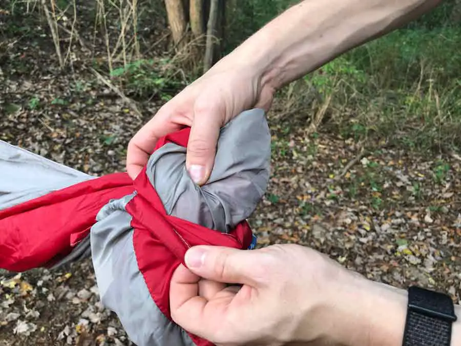 Pull out rest of hammock